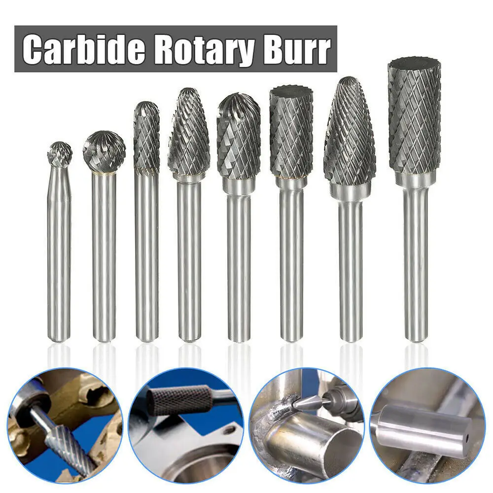 Imagem -05 - Carboneto de Tungstênio Milling Cutter Kit Rotary Burr Arquivos Bits Kit mm 12 mm Fit para Ferro Hard Metal Cnc Endo Gravura 4