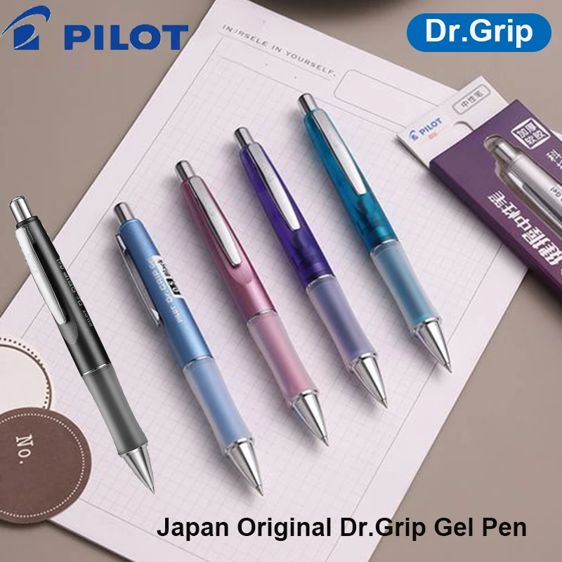 

Original Pilot 0.5mm Gel Pen Dr. Grip Comfortable Soft Grip Smooth Water-Resistant Ink Exam Pen High Quality Stationery 일본문구