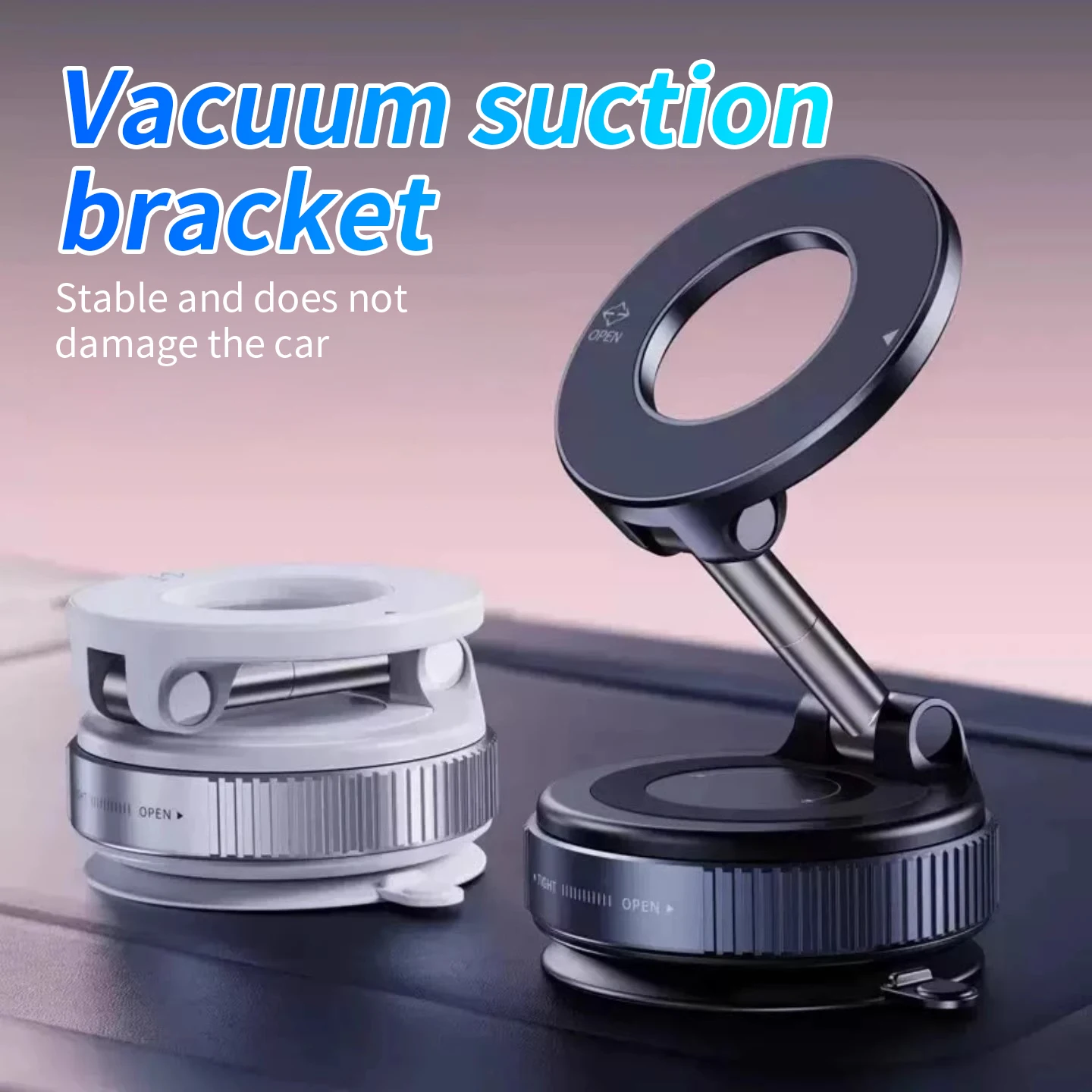 Updated Multi Magnetic Vacuum Phone Mount Non Slip Strong Adsorption Base Cell Stand Vehicle Driving Desk Bedroom Office Lazy