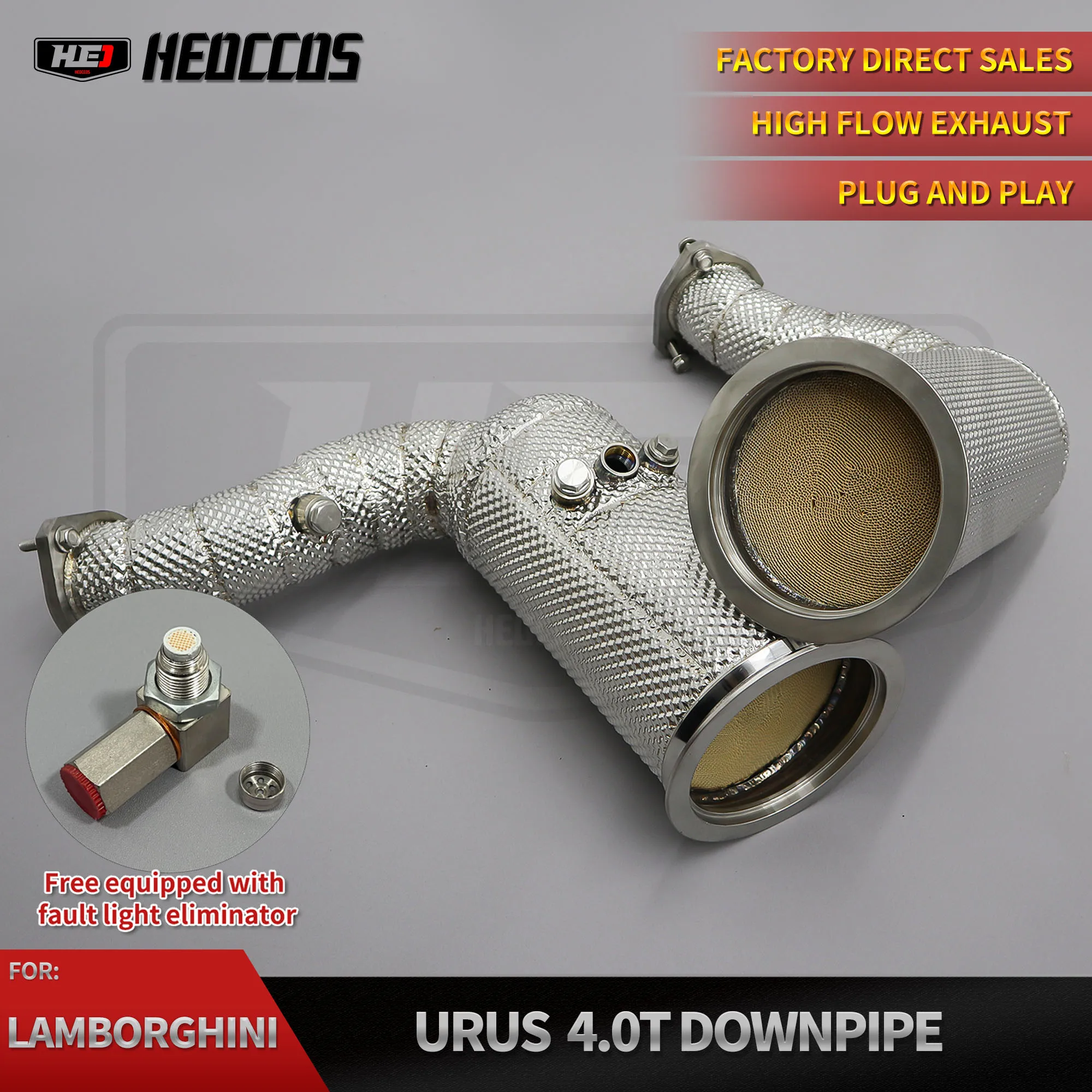 

HEO Factory Direct Sales For Lamborghini Urus V8 4.0T High Quality Performance Stainless Steel Exhaust Downpipe