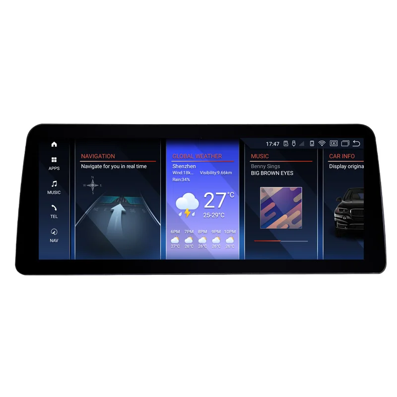 Upgraded version12.3 Inch Android Car Radio WIFI SIM Carplay GPS Head Unit Multimedia for   F07 GT 2011-2015