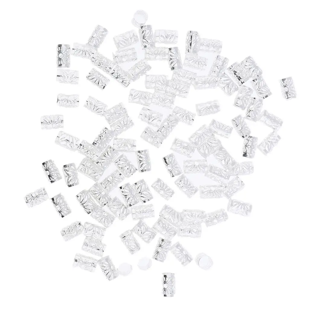 Dread Lock Beads Aluminum Braids Accessories Pony Beads Bulk Hair Cuffs Set for Hairstyle Accessories and Fresh Looks