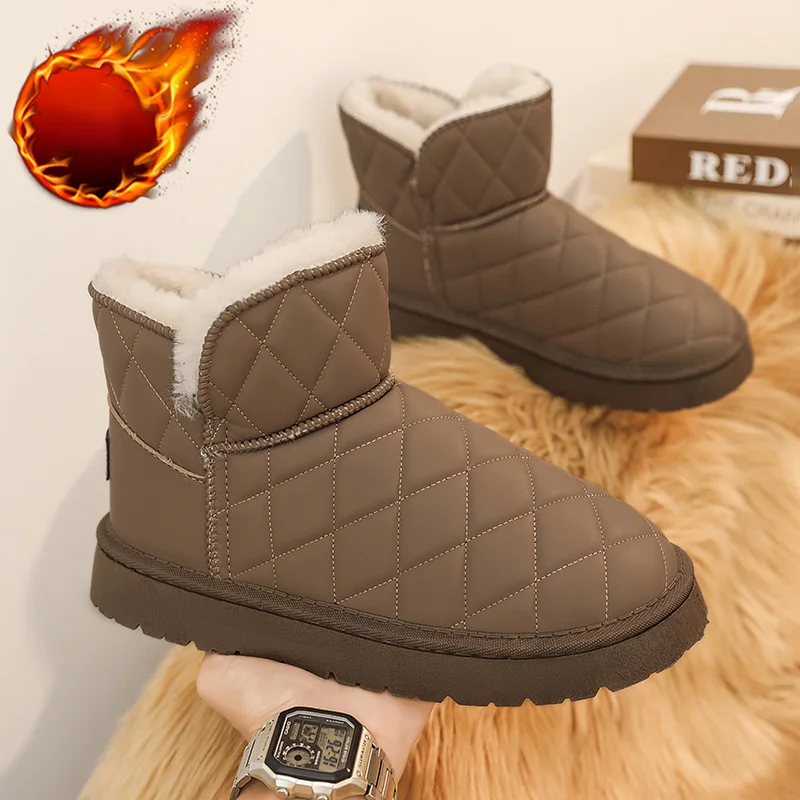 

New Winter Snow Boots Man Cotton Shoes Outdoor Plush Warm Boots for Men Platform Non-slip Men's Ankle Boots botas nieve hombre