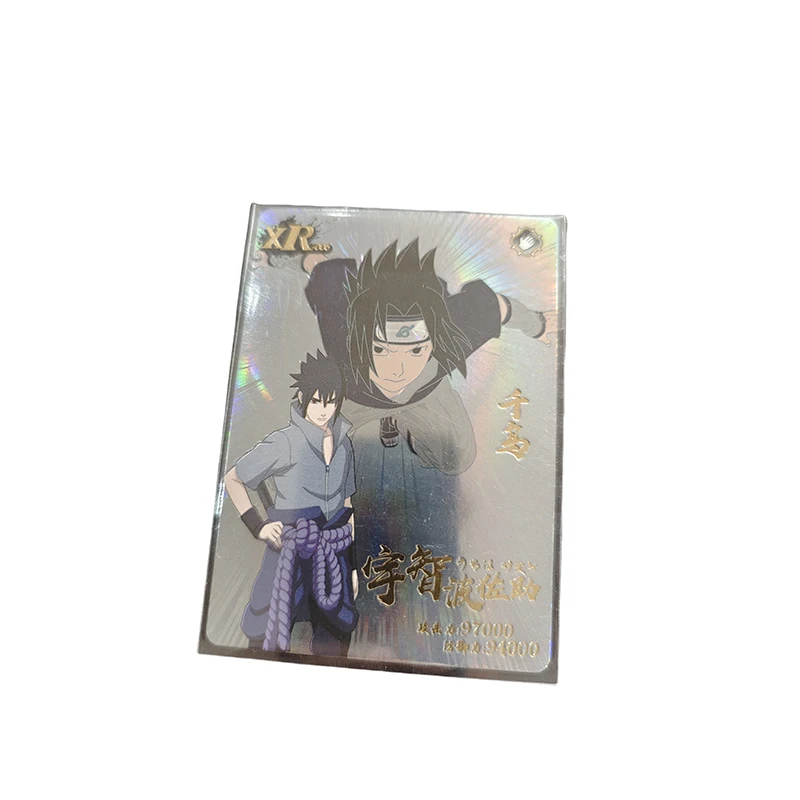 Naruto Xr Series Uchiha Sasuke Deidara Anime Characters Bronzing Rare Game Collection Flash Card Cartoon Toys Christmas Gift