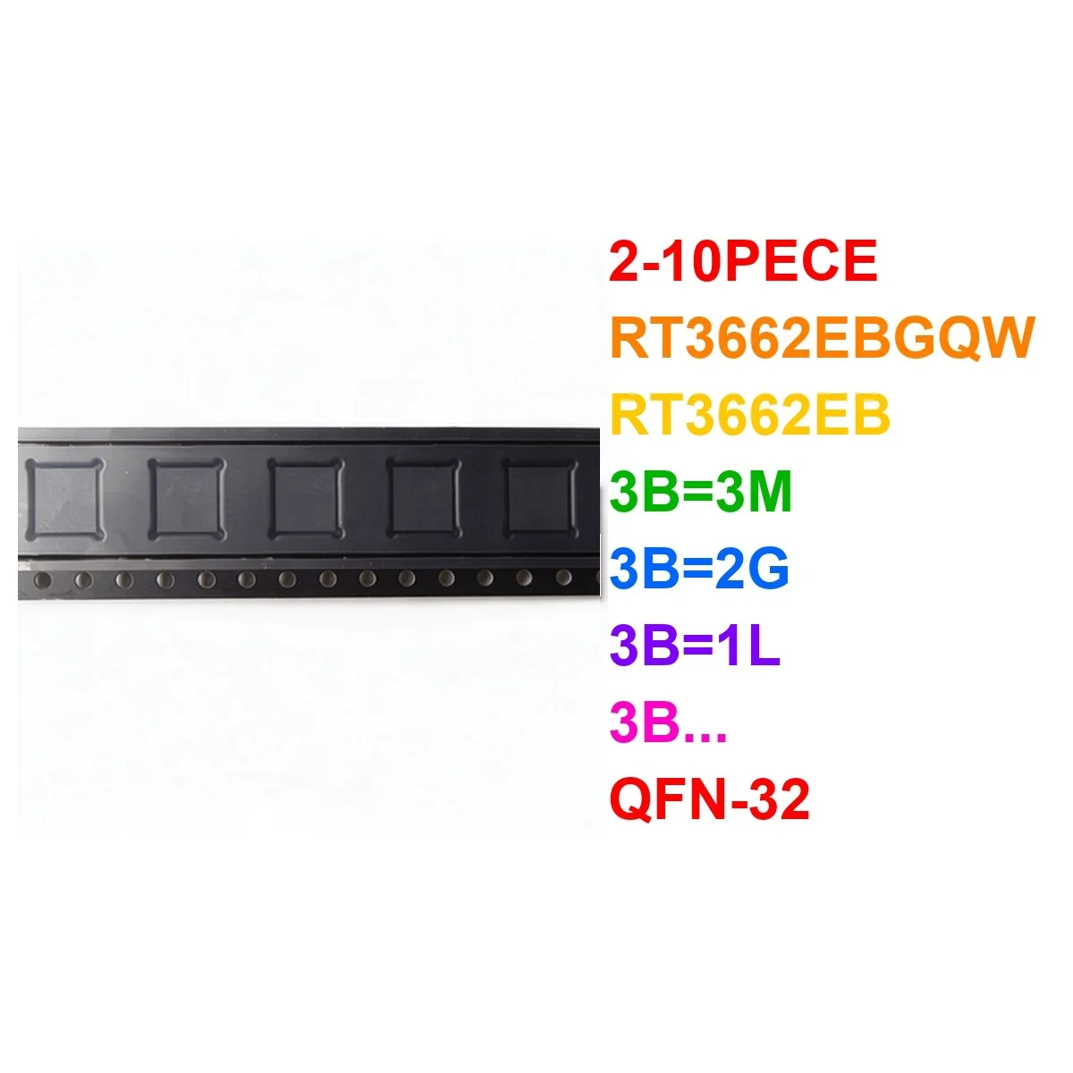 (2-10pece) RT3662EBGQW RT3662EB (3B=3M 3B=2G 3B=1L 3B...) QFN-32 Chipset