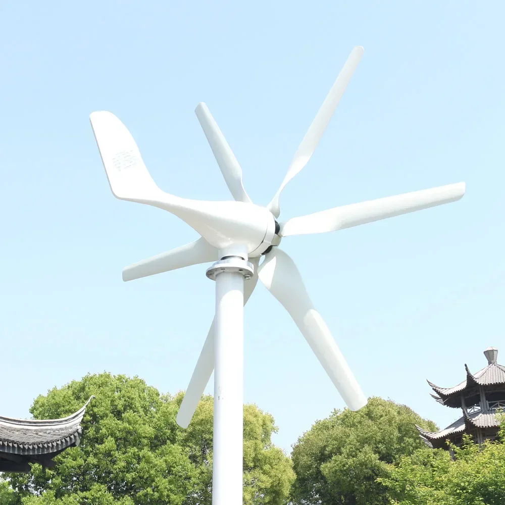 5kw Wind Turbine Alternator Real Efficiency Free Energy Windmill 5000W 12v 24v 48v Horizontal Axis Permanent Maglev Wind Turbine