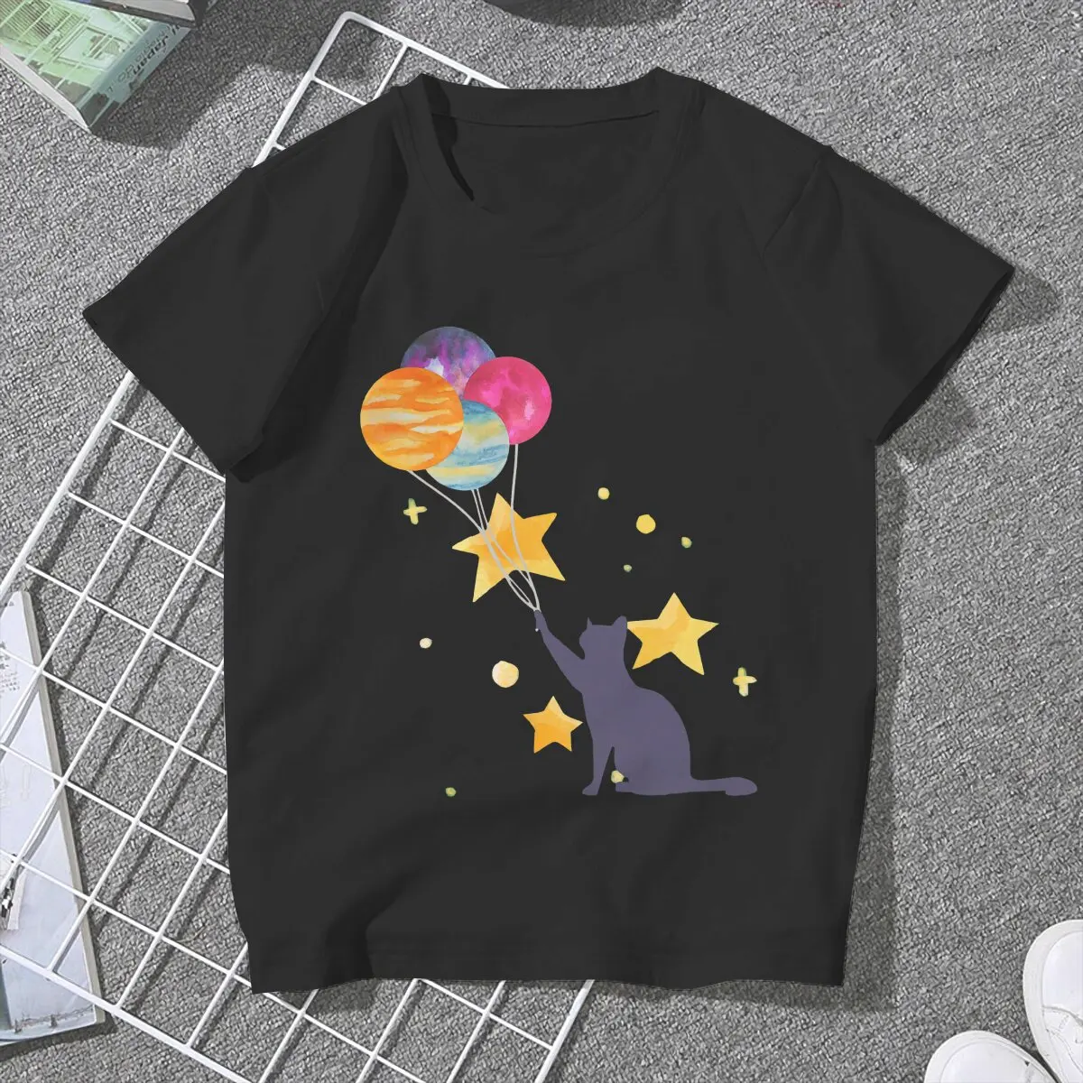 Stray Game Cat Life Is Perfect Solar Tshirt Graphic Women Tops Vintage Fashion Fibre Harajuku Polyester T Shirt