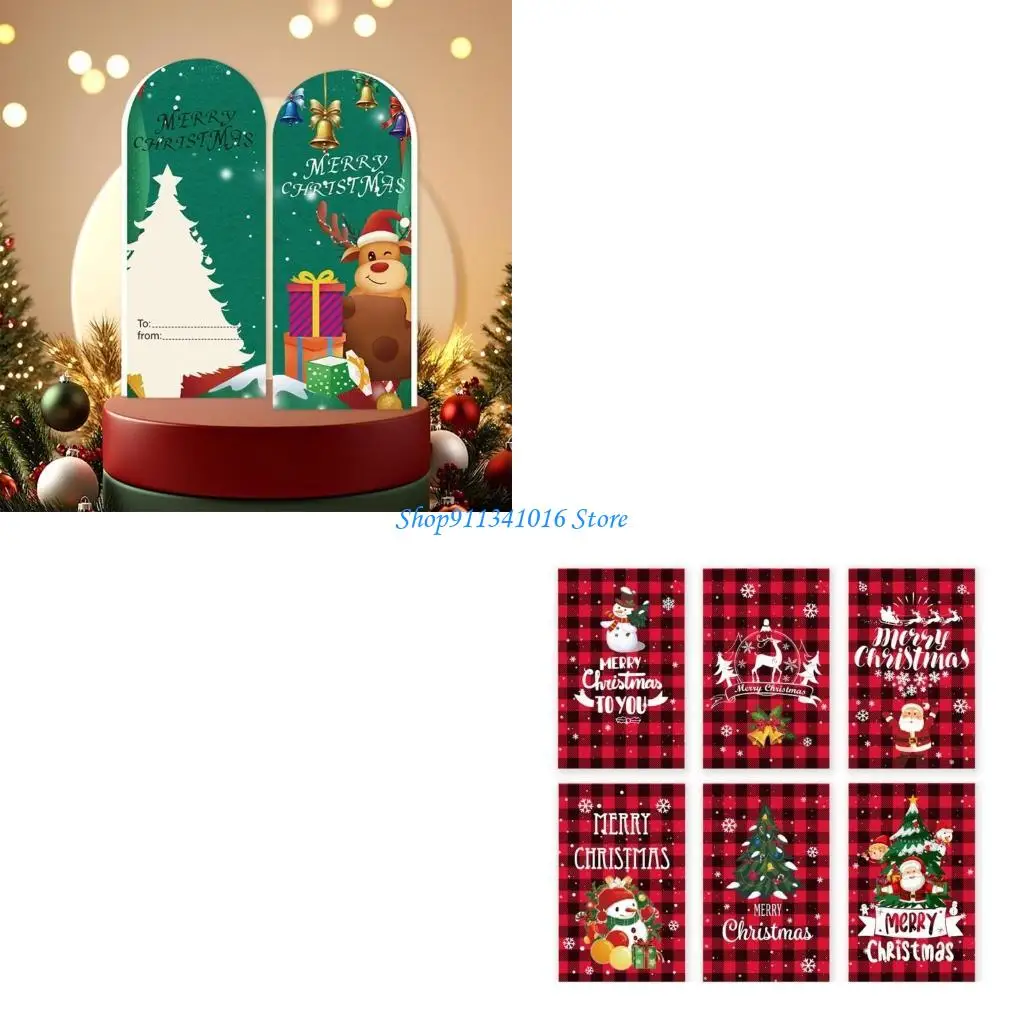 

Christmas Greeting Card Set with Envelope Stickers Handmade Party Decoration