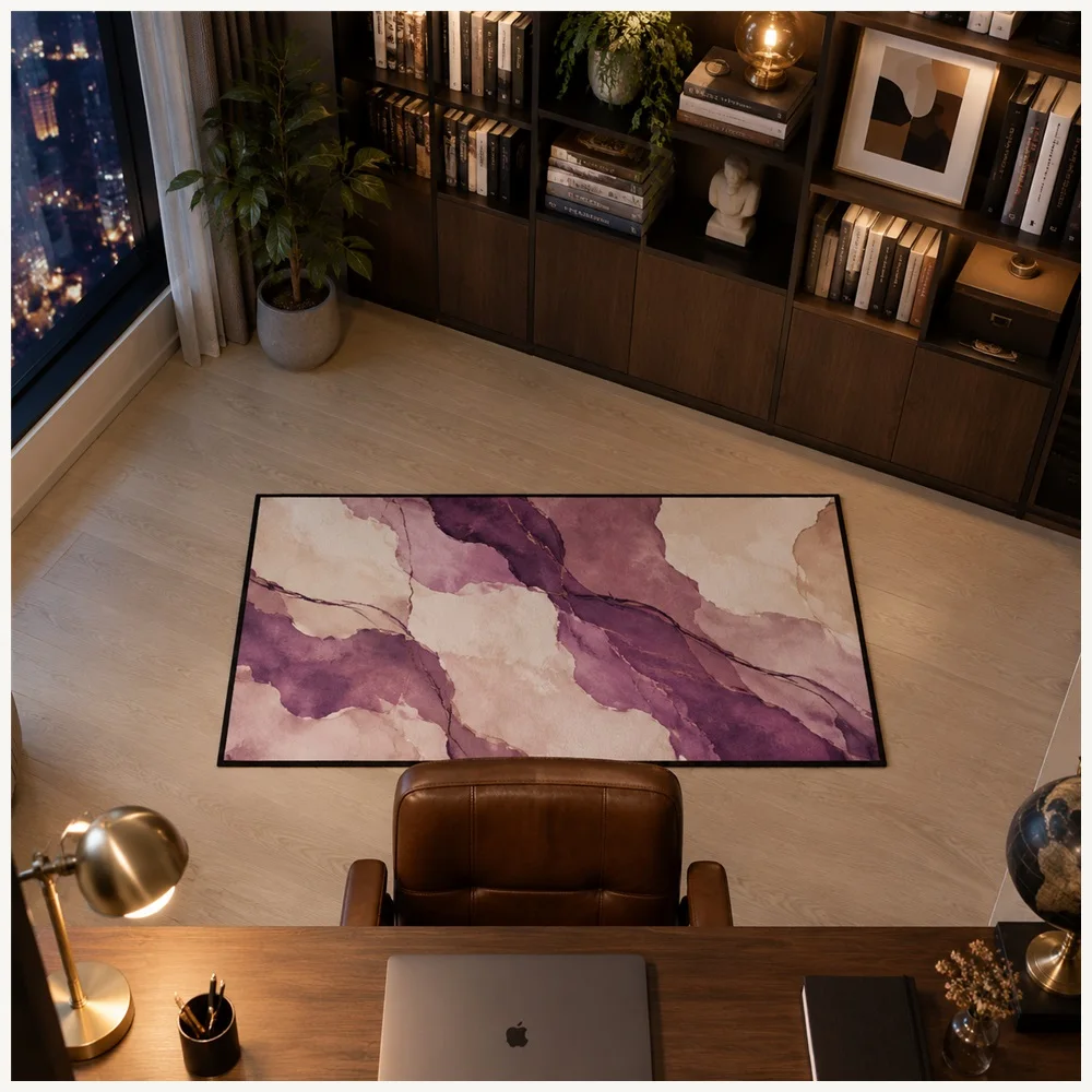 VIKAMA Abstract Watercolour Flow Door Mat, Non Slip Absorbent Flannel Rug, Modern Art Floor Mat for Hallway, Front Door, Kitchen