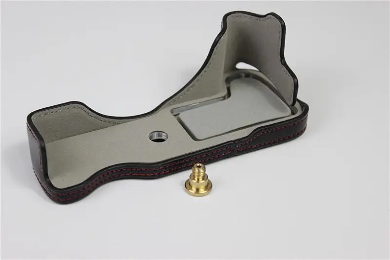 Camera Video Bag PU Leather Case Half Body Base Protector for Canon EOS M6 Mark II M6 II M6II Protective Opening Bottom Cover