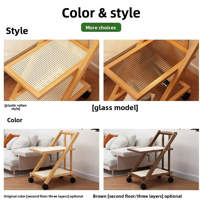 رف عربة متنقلة من الأرض إلى السقف، إطار تخزين متعدد الطبقات، غرفة نوم منزلية بسيطة وحديثة، إطار بجانب السرير، أريكة جانبية قليلة #3