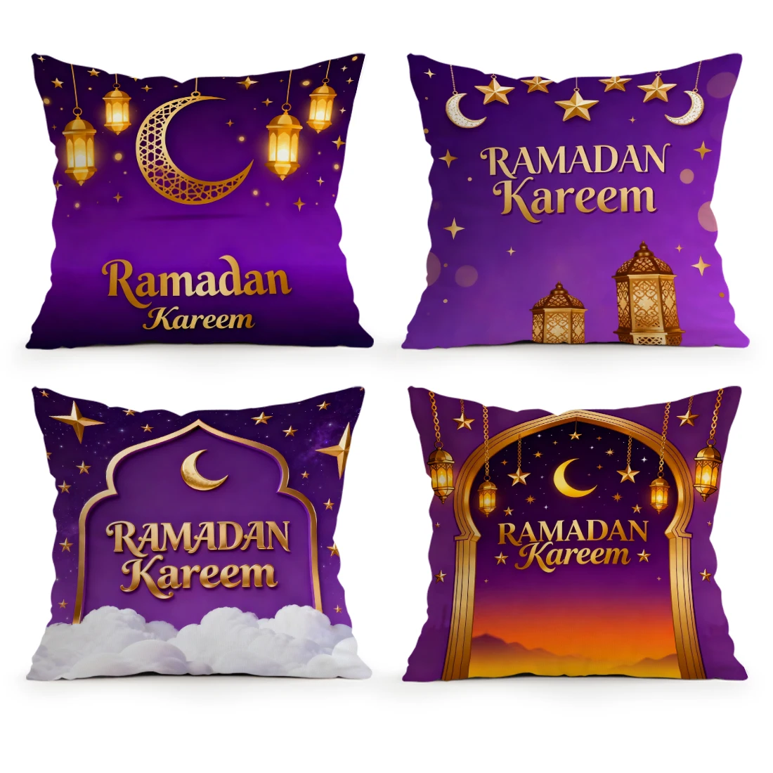 Ramadan star moon lanterns arch pattern Cushions Pillowcase Polyester Cushion Cover Throw Pillow Pillowcover Home Car Sofa Decor