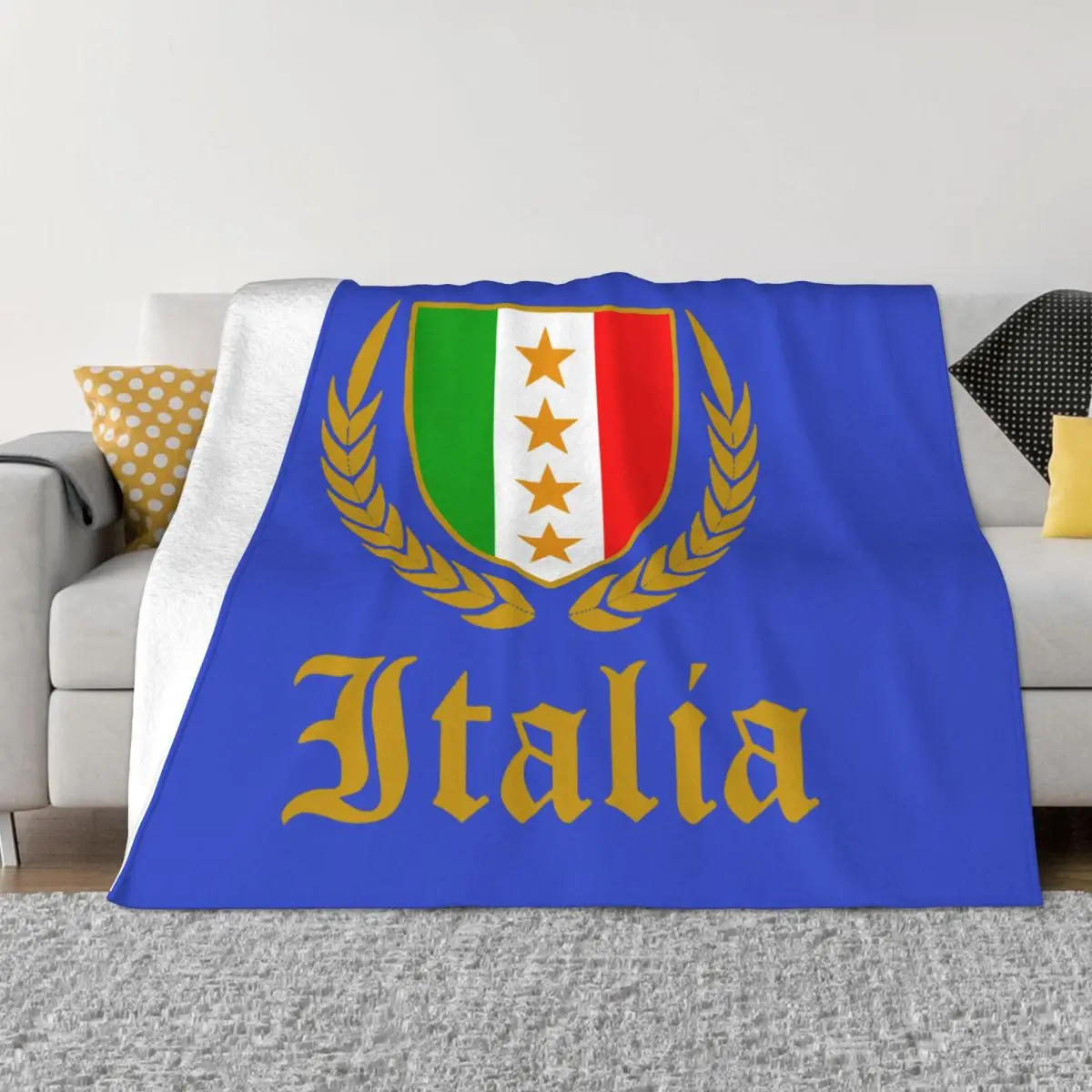 Italia Italy Italian Flag Blanket Velvet Summer Air Conditioning Euro Multi-function Throw Blanket for Bed Office Rug Piece