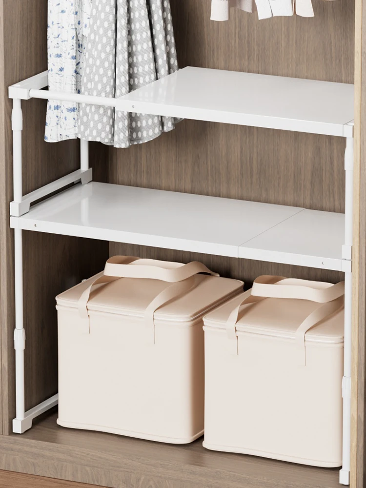 

Регулируемая по высоте перегородка для шкафа из углеродистой стали, органайзер для хранения, не требует сверления, мебельные аксессуары