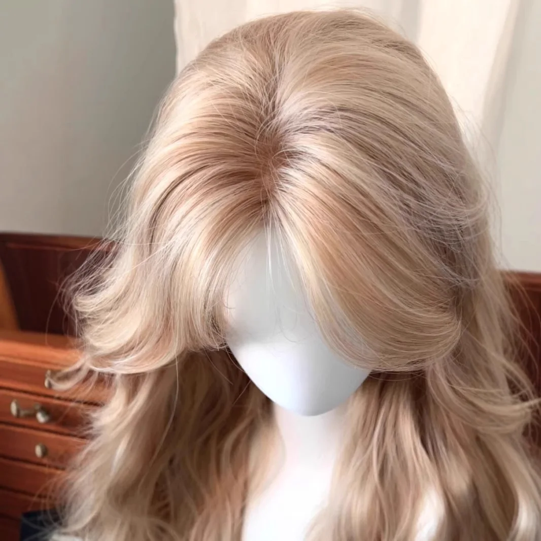 Dirty Blonde Synthetic Wig, Natural Looking Long Layered Straight Hair