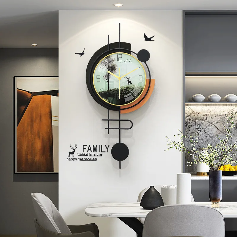 

Creative Wall Clock for Living Room, Modern and Simple