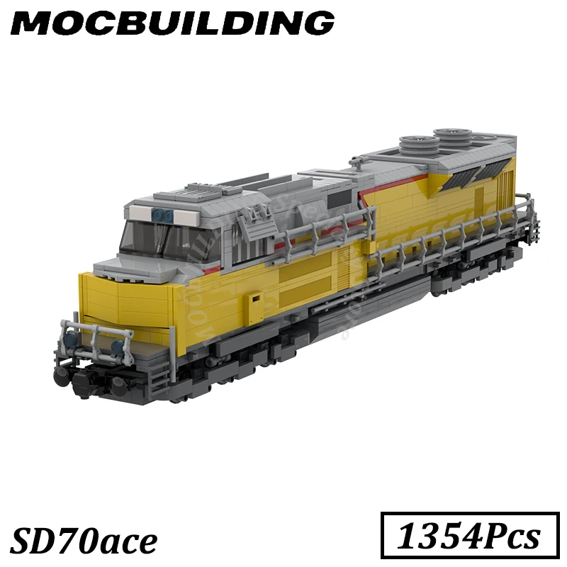 

Модель локомотивного поезда SD70ace, конструктор Moc, набор строительных блоков «сделай сам», игрушка, подарок на день рождения, Рождество