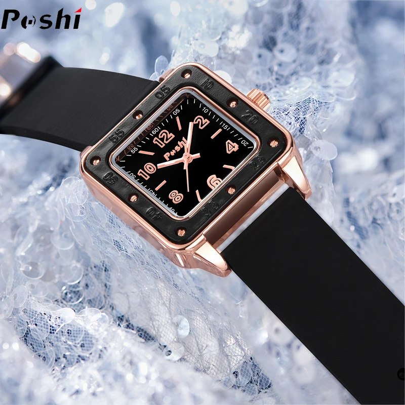 POSHI Original Brand Watch for Women Simple Fashion Quartz Wrist Watches Luxury Leather Waterproof reloj mujer montre femmes