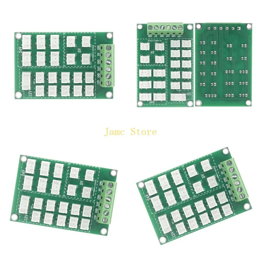 LX0B Power Splitter Hub 1 To 5/4 Outlet Voltages Distribution Board For Office Home