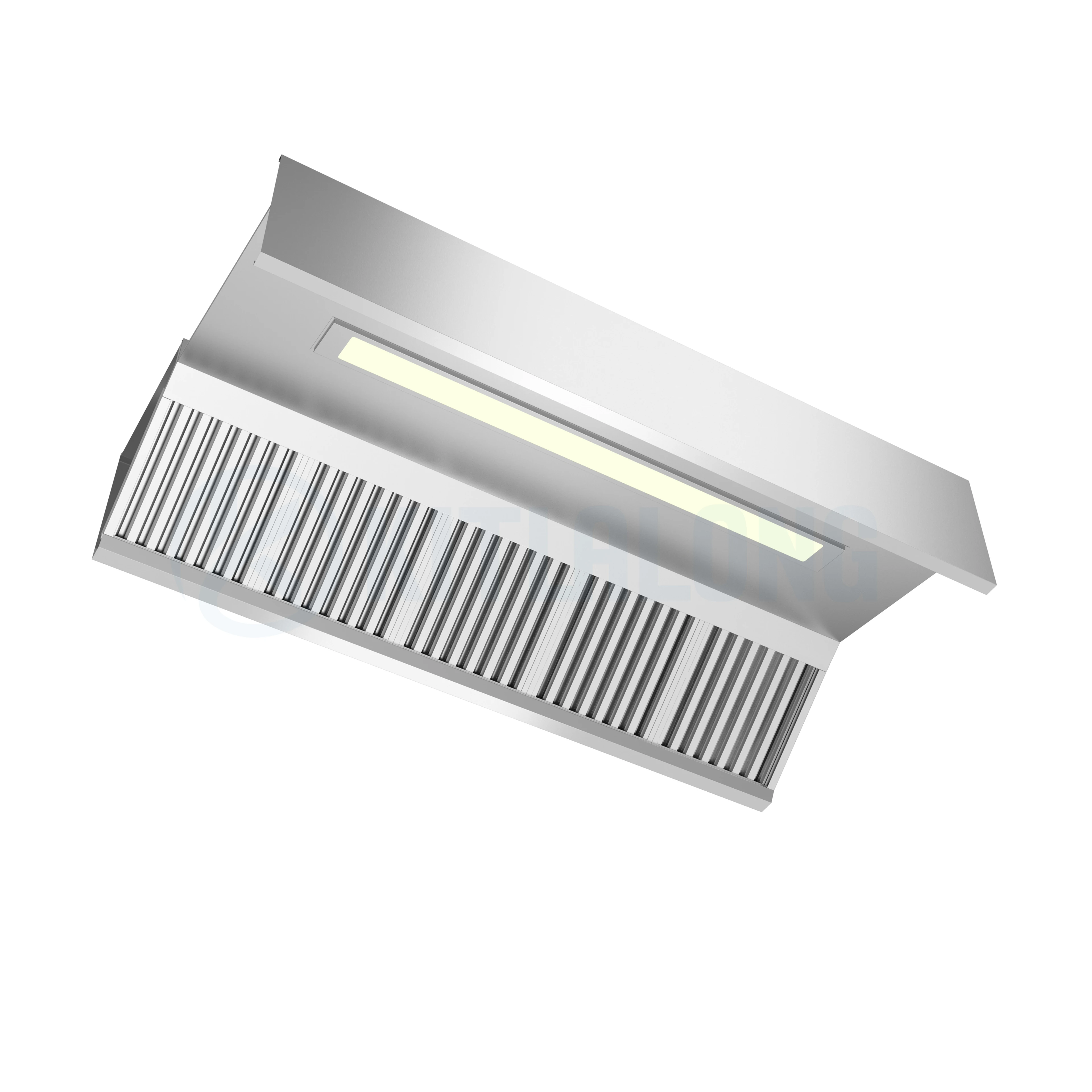 جزيرة المطبخ الكهربائية التجارية هود العادم النازع الفولاذ المقاوم للصدأ مصباح ليد الولايات المتحدة التوصيل المطاعم الفنادق معدات المطبخ