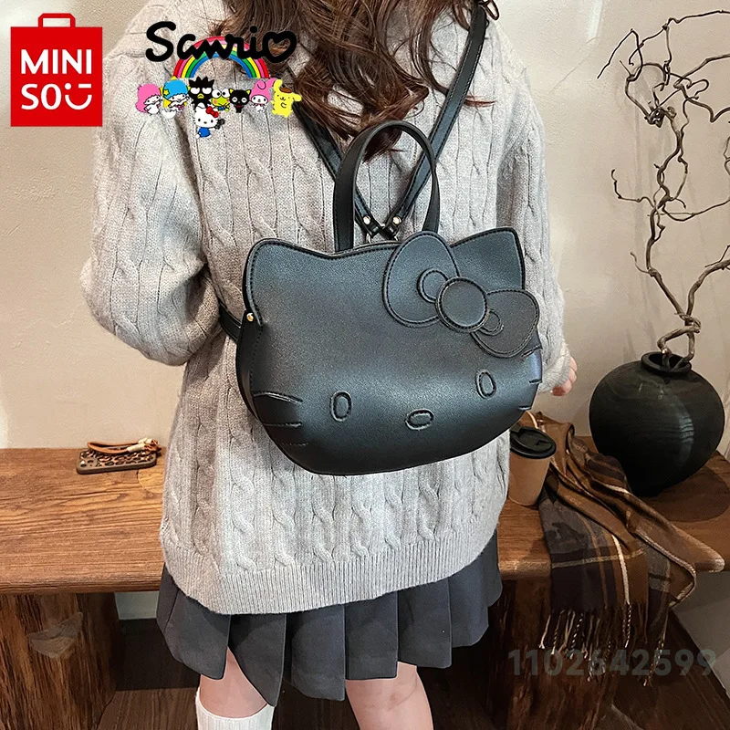 Sac à main de dessin animé Hello Kitty pour femme, sac initié, haute qualité, grande capacité, trois dimensions, mode, nouveau