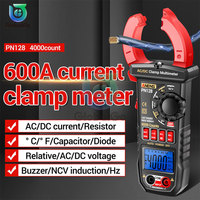 ANENG PN128 Clamp Meter AC/DC Voltage Tester 600A Current Clamp NCV True Rms Multimeter Clamp Auto Ranging Electrician Tools