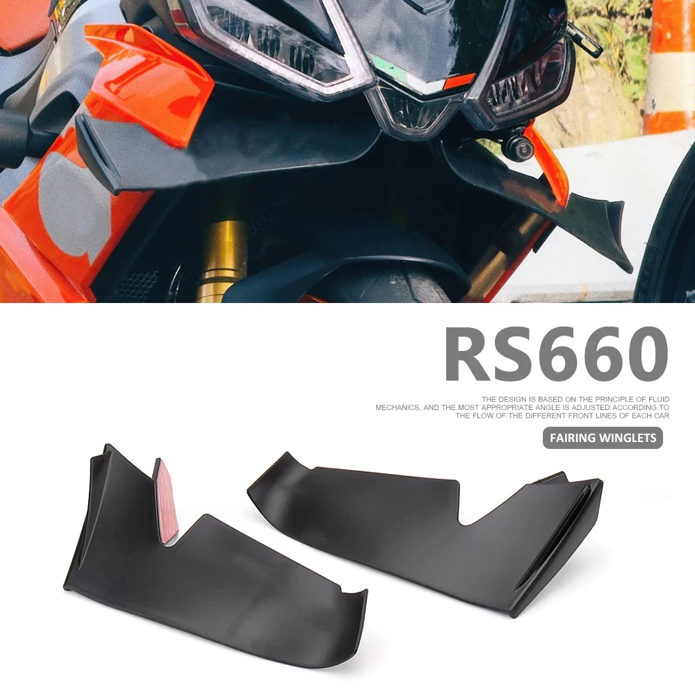 

New Motorcycles Extender Aerodynamic Winglets ABS Front Headlight Fairing Beak Cowl Cover For Aprilia RS660 RS 660 rs660 2024