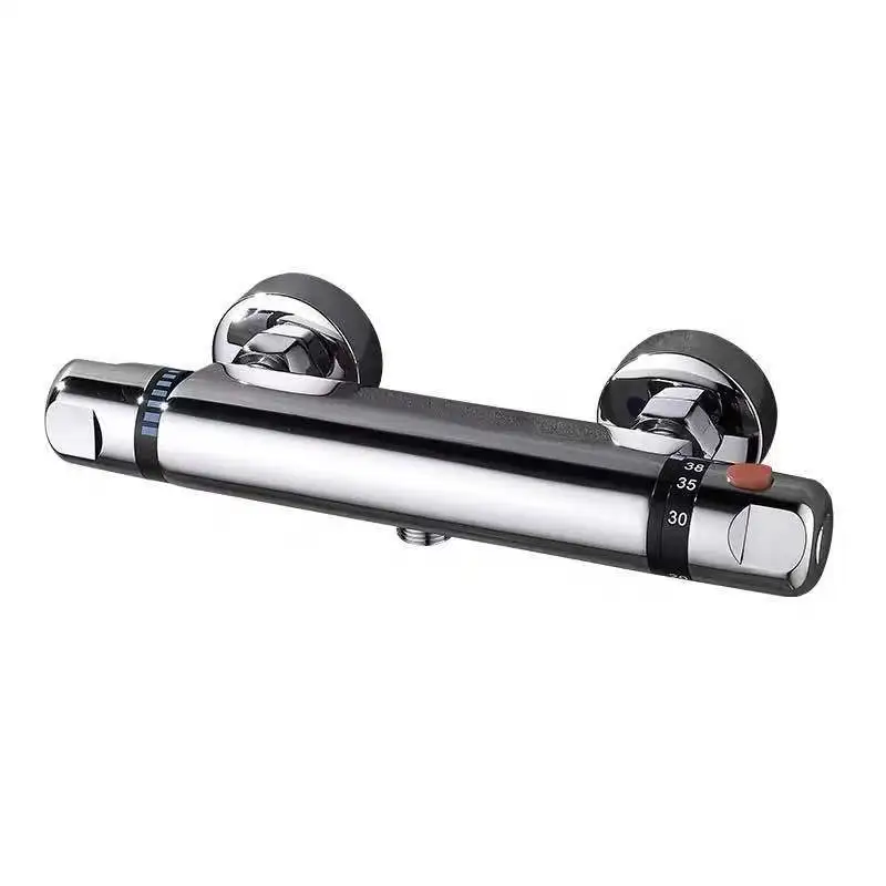 Ensemble de douche thermostatique, robinet chromé, température en laiton, système de salle de bains,