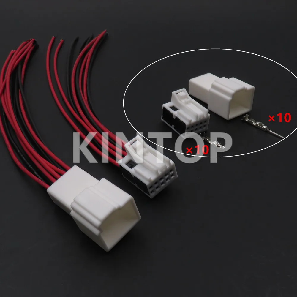 

1 комплект, 10 контактов 3- 929171 -1 автомобильное зеркало заднего вида, провод заднего фонаря, разъем переменного тока в сборе, автоматический незапечатанный кабельный разъем для Benz