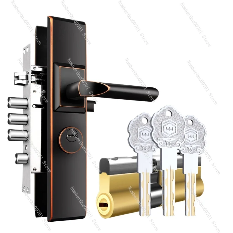 Anti-theft door lock set Household general-purpose stainless steel