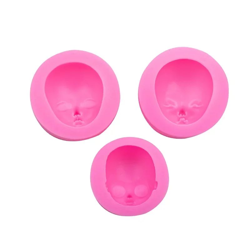 DIY Girl Face Silicone Mold Fondant Molds Cake Decorating Tools Woman Mask Mould Polymer Clay Resin Molds