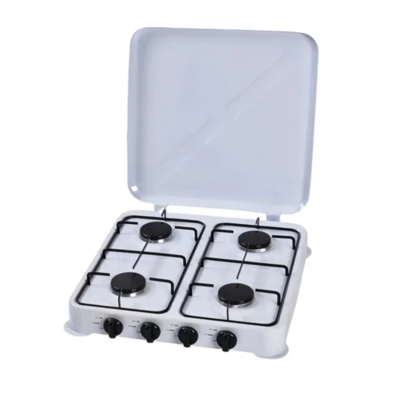 Industrial Metal 4 Kitchen Cooktop Portle Stove Windproof Lid Camping Cooker Food Procsing