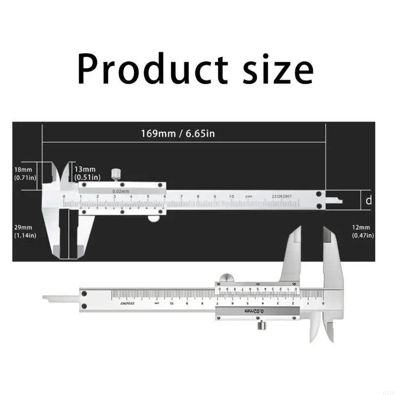 2025 NUEVA CALIPER VERNIER 0-100 mm acero inoxidable Caliper estudiante tamaño pequeño Micrómetro
