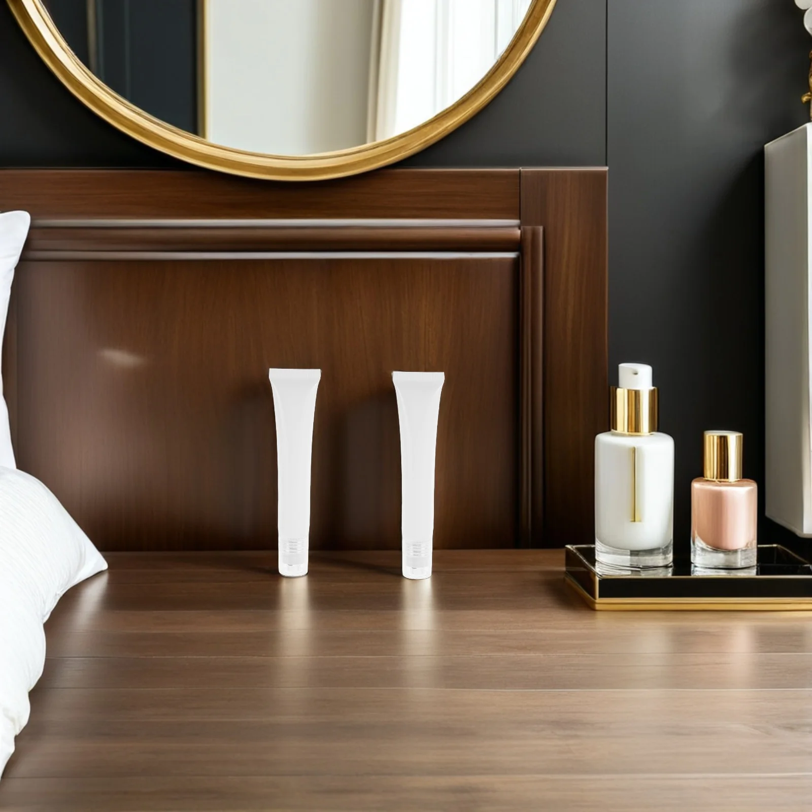 5 قطعة زجاجة كريم عين دوارة 20 مللي تصميم دقيق الاستغناء المحمولة مانعة للتسرب إعادة الملء أنبوبة ضغط للمصل