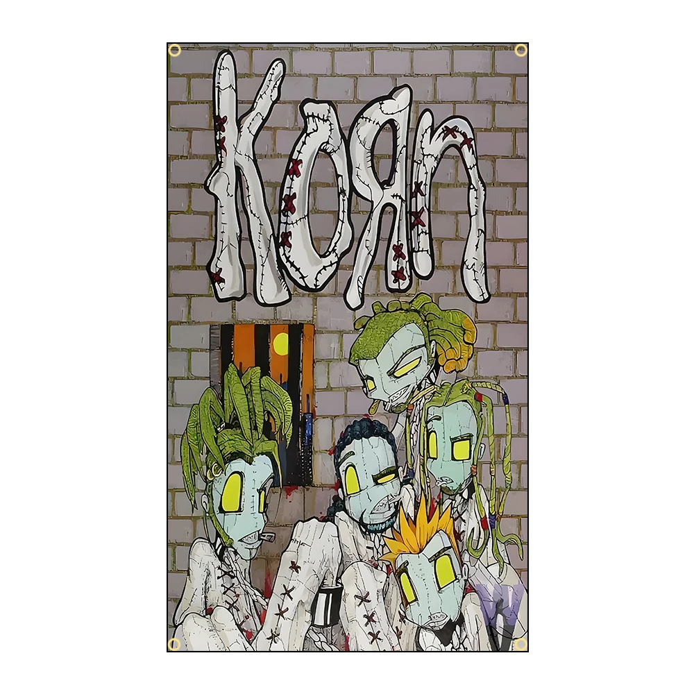 3x5Ft 90x150cm K-Korn Bands Flag Polyeste Printing Banner for Garage Wall Art Out Door Decoration With Grommet