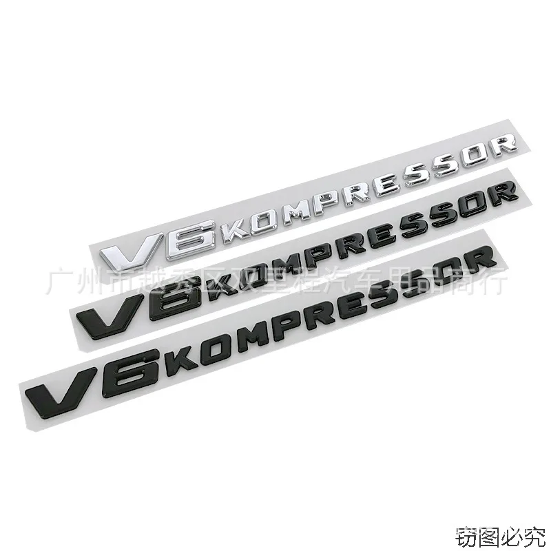 

The new V6 KOMPRESSOR logo is suitable for Mercedes Benz turbocharged badge, fender side badge, rear badge, and car sticker
