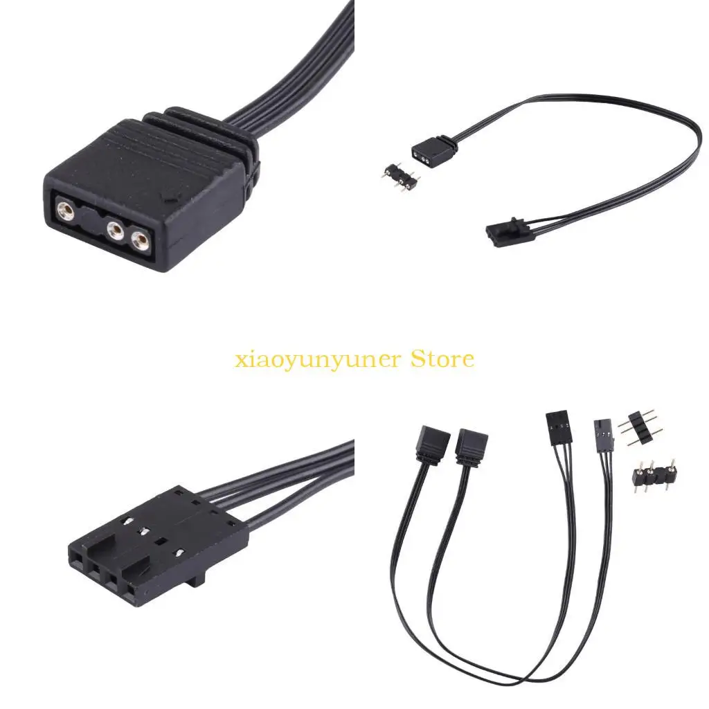 P9JB Durable Adapter Cable for Corsairs QL LL120 ICUE Controller RGB to ARGB Expanion Lighting Cord