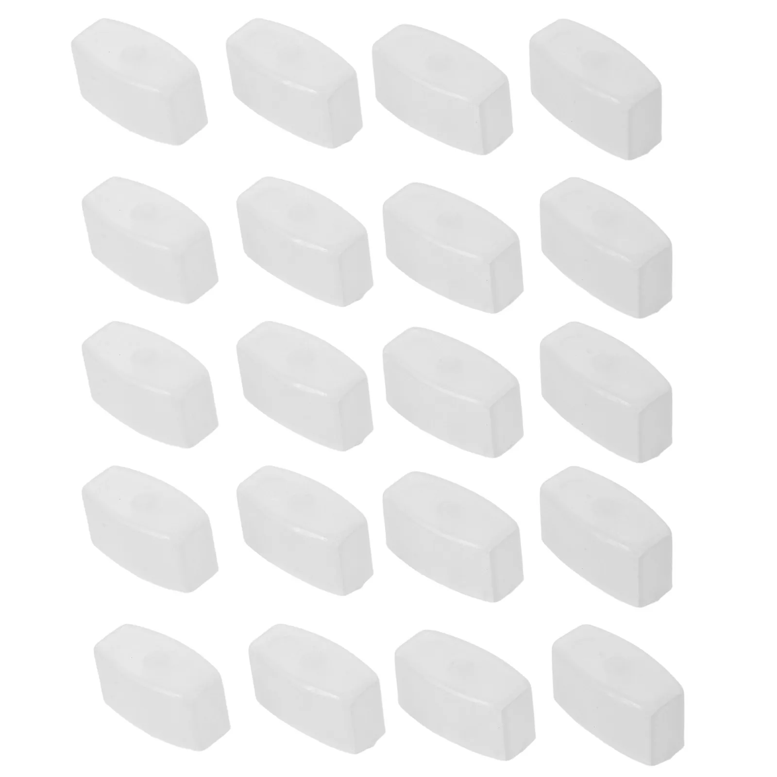50Pcs Bottom Rail End Caps Plastic Closure Track Parts for Window Venetian Blinds Horizontal Rail Replacement Accessories