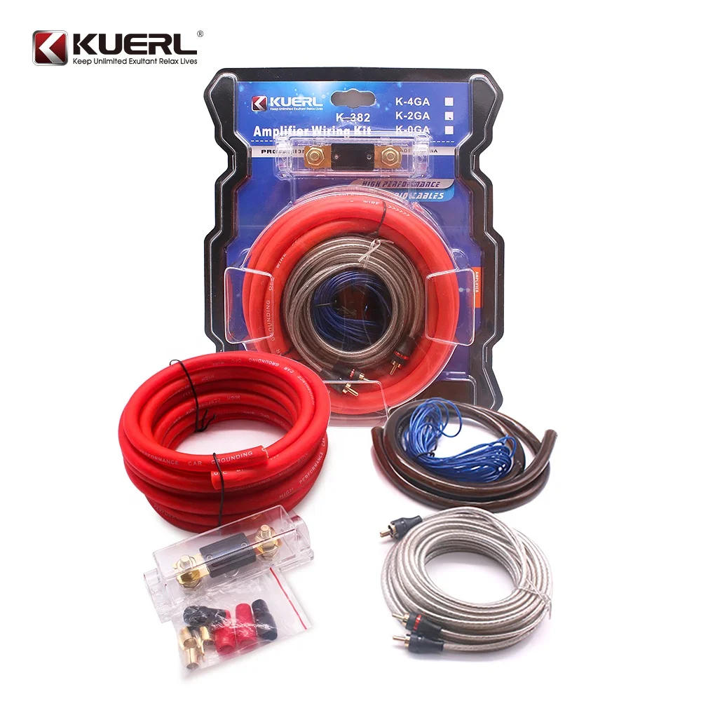 Professional  Wholesale Car Audio Amplifier Installation Kit 2GA CCA Car Audio  Amplifier Installation Kit with Big Fuse Holder