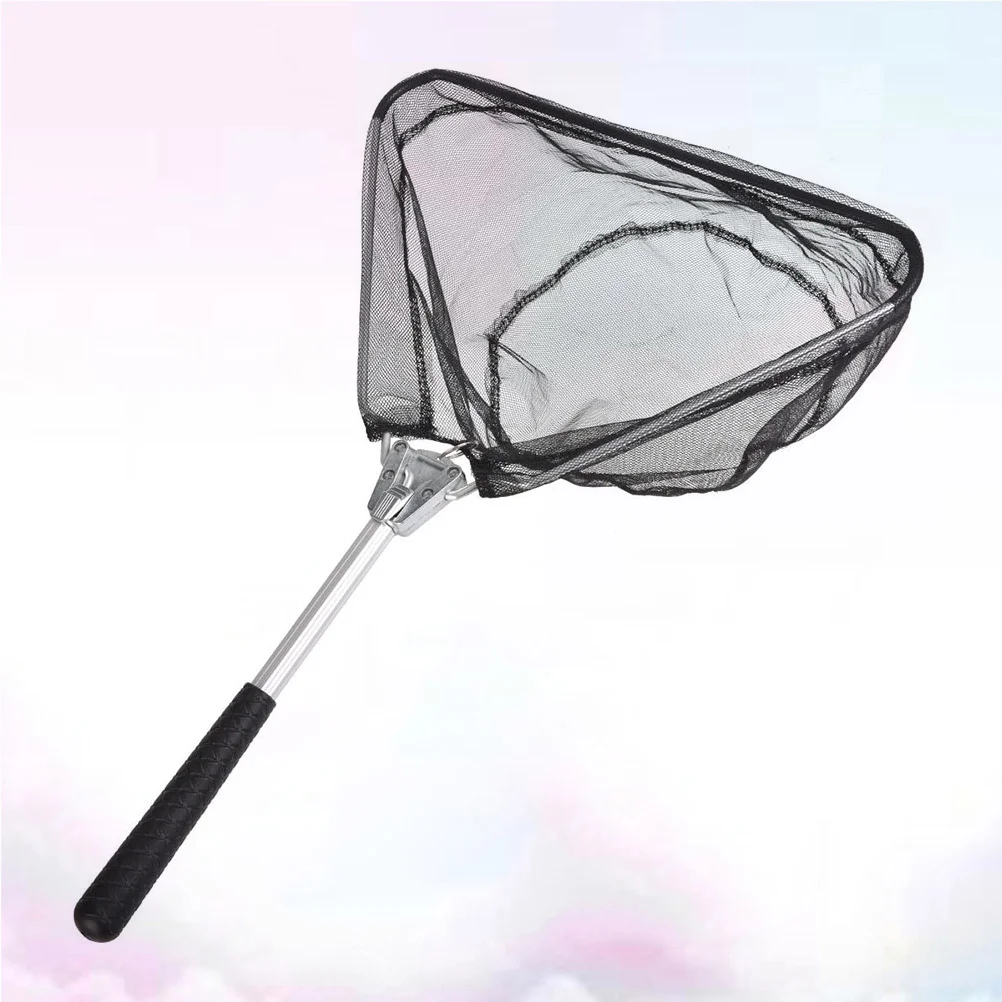 50Cm Mini Foldable Aluminum Alloy Fishing Net for River Lake Sea Fishing Portable Landing Mesh Net for Catch and Release