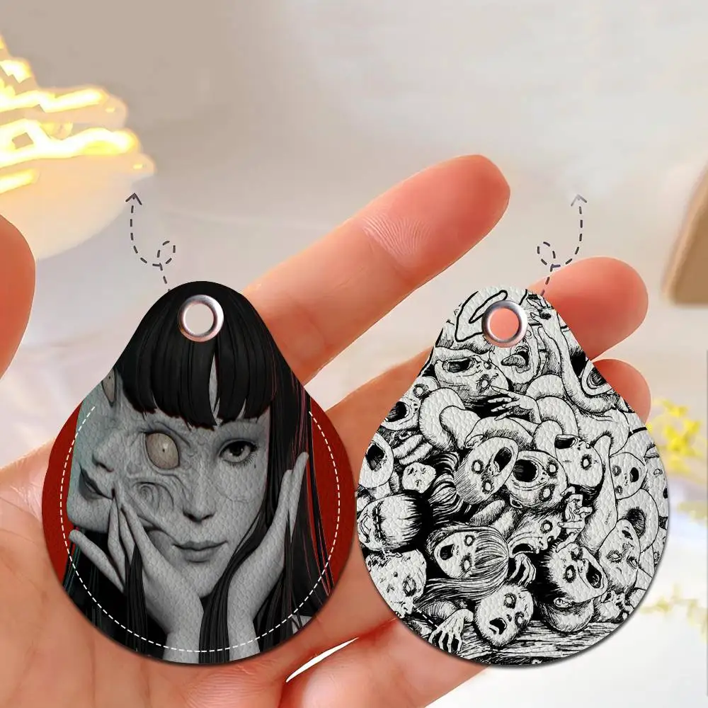 Anime Tomie Junji Ito Creative Cartoon Pattern Sensitive Access Card Protective Sleeve Keychain Fashion Decorative Pendant