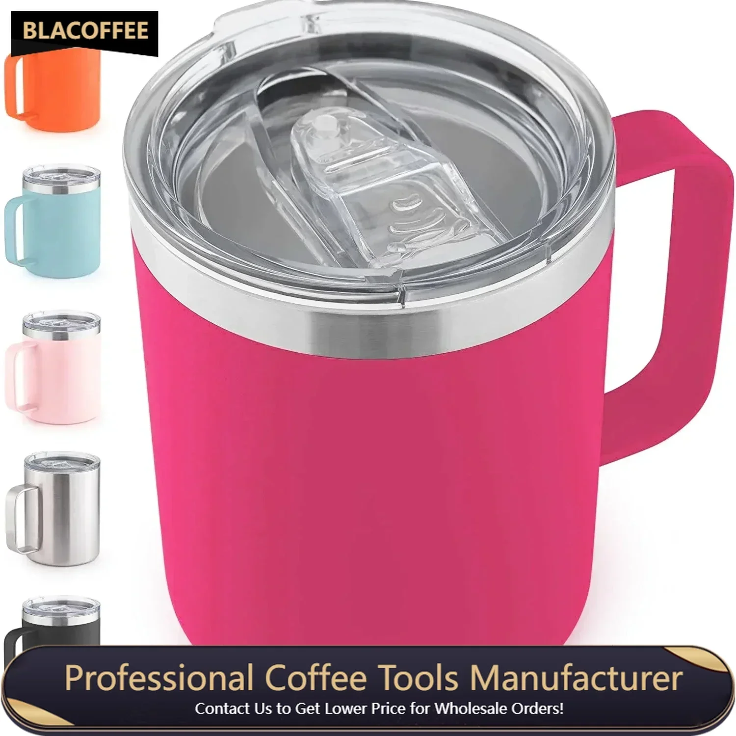 

coffee mug tea cup Portable Insulation with Handle Milk Cup Stainless Steel Double-layer Travel Thermal Mug Home Office