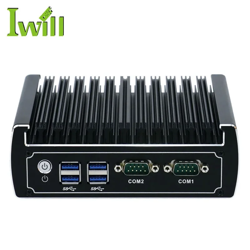 Barebone Fanless Mini Pc Dual Lan I3 I5 Mini Pc Box With 4*USB3.0 1*DDR4