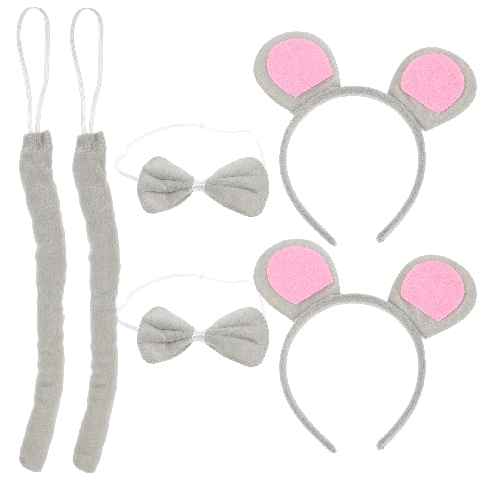 2er-Set Ratten-Kopfschmuck, Tier-Stirnband, bezauberndes Kostüm, Schwanz-Requisite, Kinder-Performance-Haar-Set
