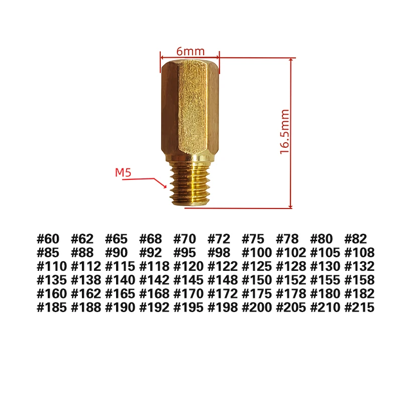 20pcs / 10pcs Motorcycle Carburetor Main Jet Nozzle Kit For Keihin FCR OKO KOSO PE PWK Carburetor Hexagon Motorcycle Main Jet