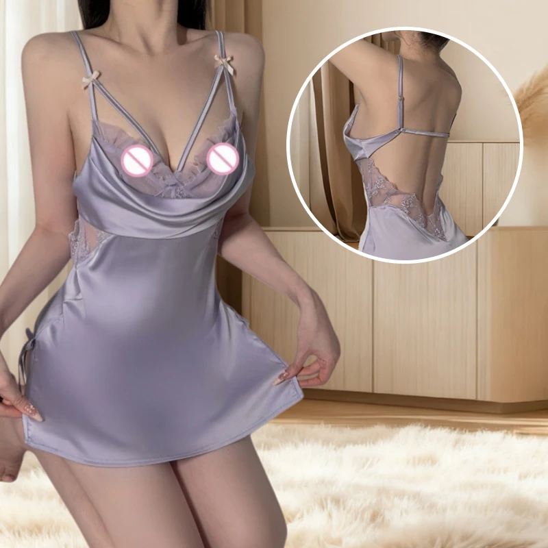 Women's Ultimate Sexy Nightgown Flirting Hot Lingerie Set Role Play and Temptation One Size Birthday Gift