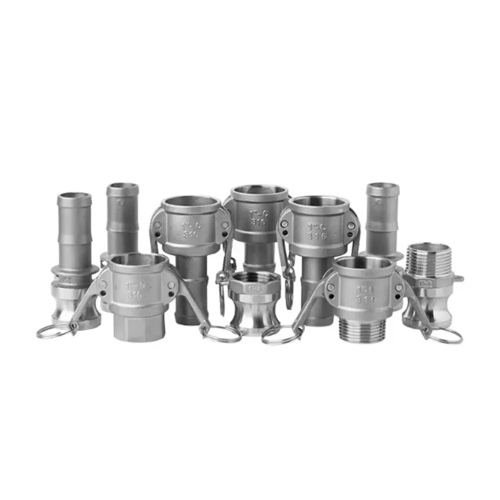 Stainless Steel Camlock Coupling Corrosion Resistant Ferrule Connection Hose Barb Fitting Multiple Type Options Leak Resistant
