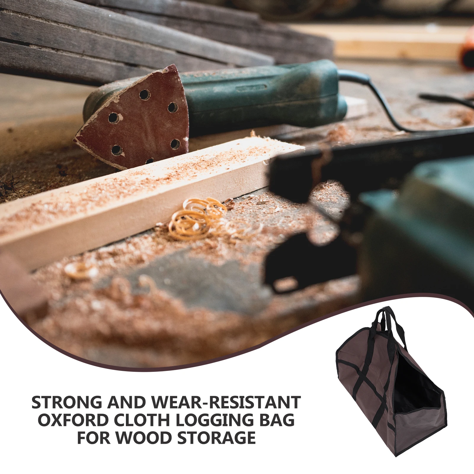 

1pc Oxford Cloth Firewood Bag Large Capacity Log Carrier Storage Pouch For Outdoor Fireplace Wood Tote Portable Logging