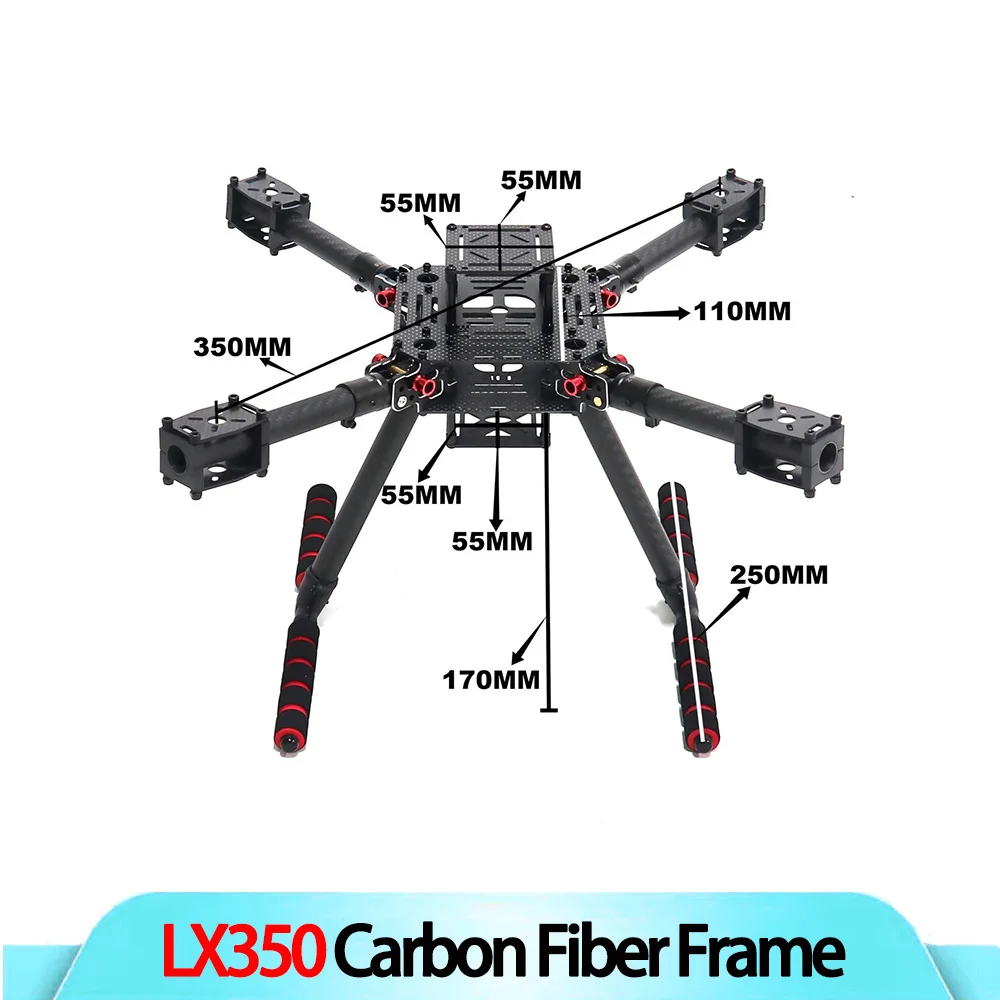 FPV LX350 PRO Telaio 350mm 4 assi RC Quadcopter Telaio con carrello di atterraggio per droni FPV