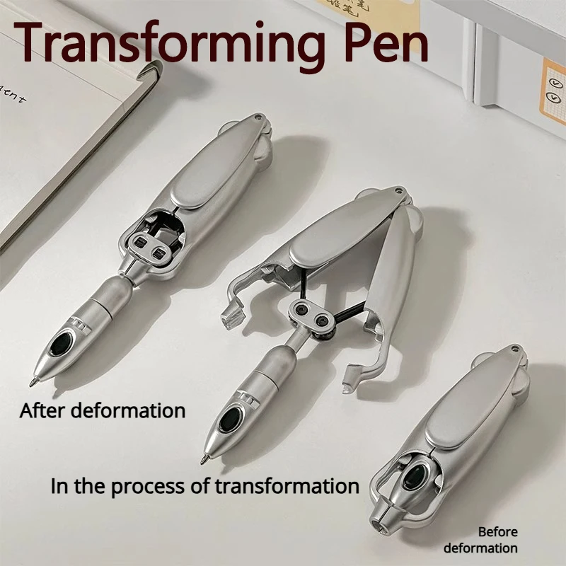 1Pcs 2Pcs Transformable Pen Stress Relieving Automatic Push Button Ballpoint Pen Fun Stationery For Office School Supplies